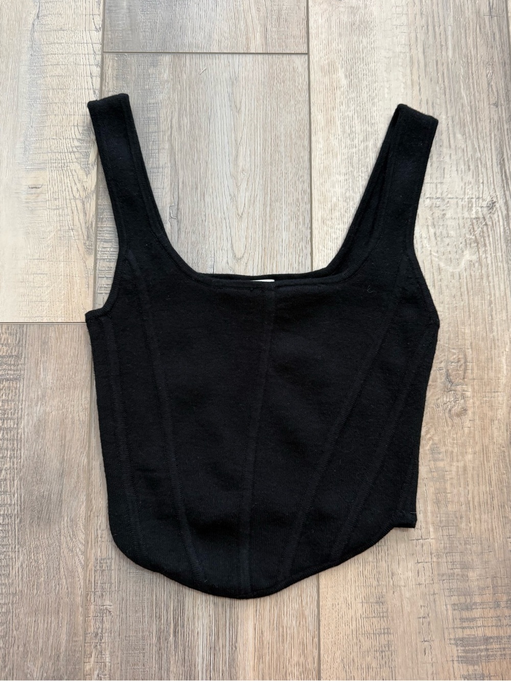 Aritzia wilfred knit cropped corset top